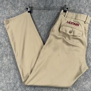 UConn Huskies Pants Mens 32x34 Khaki Nike Dri Fit Golf College NCAA Basketball